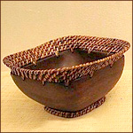 square bowl with rattan