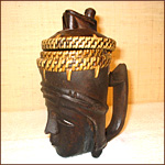 Carving table service mug face cv knitted black philippine crafts